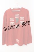 PINK HOUSE / ワッペン使いカットソー M アカ O-25-08-21-046-LO-TO-OW-ZI