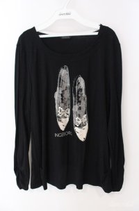 INGEBORG / パンプスptTシャツ 11号 クロ O-25-08-21-049-LO-TO-OW-ZI