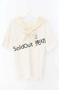 画像1: PINK HOUSE / ボーダーセーラーカットチュニック M イエロー O-25-08-21-054-LO-TO-OW-ZI