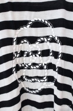 画像2: INGEBORG / カメリアptボーダーカットソー 11号 クロ×シロ O-25-08-21-055-LO-TO-OW-ZI
