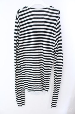 画像3: INGEBORG / カメリアptボーダーカットソー 11号 クロ×シロ O-25-08-21-055-LO-TO-OW-ZI
