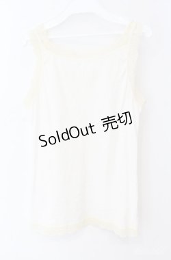 画像2: INGEBORG / レース使いタンクトップ 11号 アイボリー O-25-08-21-056-LO-TO-OW-ZI
