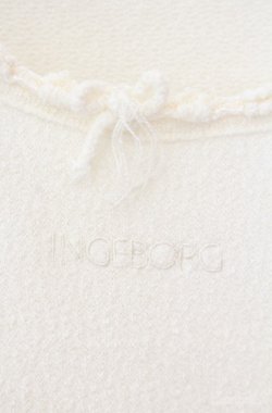 画像3: INGEBORG / ロゴ刺繍梨地カットソー M キナリ O-25-08-21-059-LO-TO-OW-ZI