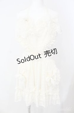 画像1: Physical Drop / ハートエプロン  クリーム・ポリエステル素材 O-25-08-21-062-LO-OP-IG-OS