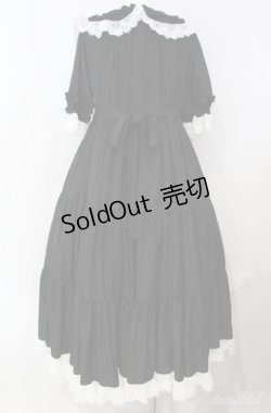 画像4: Physical Drop / レース衿付きティアードワンピース  クロ O-25-08-21-063-LO-OP-IG-OS