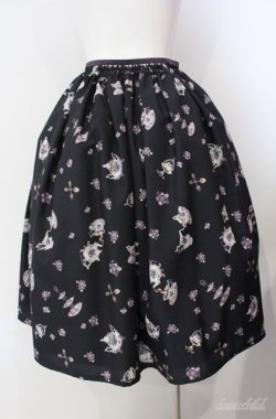 画像4: Enchantlic Enchantilly / すみれのお茶会エレガントスカート  クロ O-25-08-21-067-LO-SK-IG-OS