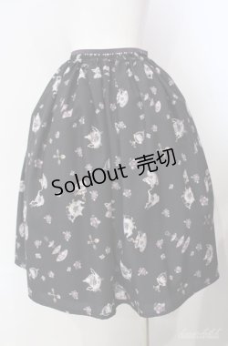 画像4: Enchantlic Enchantilly / すみれのお茶会エレガントスカート  クロ O-25-08-21-067-LO-SK-IG-OS
