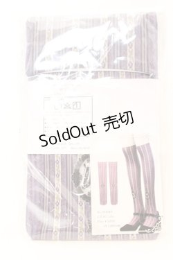 画像2: Sheglit / Flower Stripe Over Knee オーバーニー  ライラック O-25-08-21-1033-EL-ZA-IG-OS