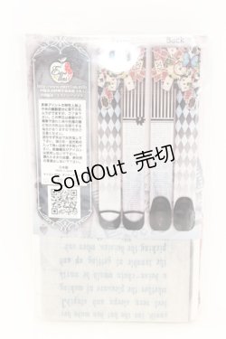 画像2: Estrellas / アリスのタイツ L-LL オフ×サックス×ブラック O-25-08-21-1046-EL-ZA-IG-ZT394-F002