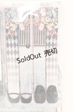 画像3: Estrellas / アリスのタイツ L-LL オフ×サックス×ブラック O-25-08-21-1046-EL-ZA-IG-ZT394-F002