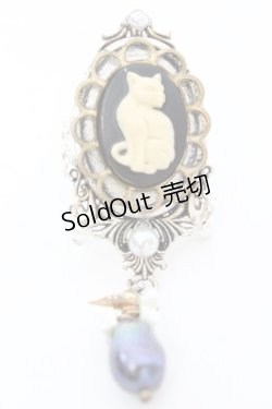 画像1: LOLITAその他 / 猫カメオリング  シルバー O-25-08-21-1050-LO-AC-OW-OS