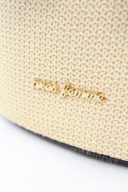 画像3: axes femme / レースフリルかごトート 235×335×130cm ナチュラル×クロ O-25-08-21-1007-AX-BG-IG-OS
