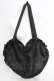 画像3: ATELIER PIERROT / Heart Frill Tote Bag (Shantung Fabric) トートバッグ  ブラック O-25-08-21-1009-EL-BG-IG-OS (3)