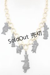 Jane Marple / Queen Alice necklace ネックレス  ゴールド×クロ O-25-08-21-1019-JM-AC-IG-ZT394-F003
