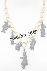 Jane Marple / Queen Alice necklace ネックレス  ゴールド×クロ O-25-08-21-1019-JM-AC-IG-ZT394-F003