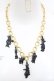 画像2: Jane Marple / Queen Alice necklace ネックレス  ゴールド×クロ O-25-08-21-1019-JM-AC-IG-OS (2)