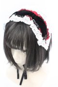 Eri Aino's Collection / ベロアボンヘッドドレス  アカチェック O-25-08-21-1023-LO-AC-IG-OS