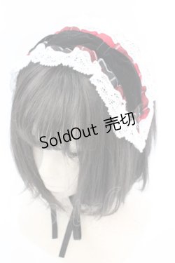 画像1: Eri Aino's Collection / ベロアボンヘッドドレス  アカチェック O-25-08-21-1023-LO-AC-IG-OS