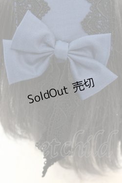 画像3: 尾州ロリィタ / リボンガレットヘッドドレス  プラチナブルー O-25-08-21-1027-LO-AC-OW-OS