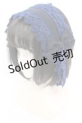 尾州ロリィタ / リボンガレットヘッドドレス  クロ×アオ O-25-08-21-1026-LO-AC-OW-OS