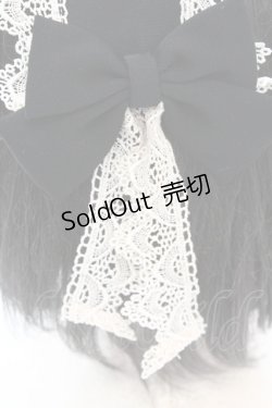 画像3: 尾州ロリィタ / リボンガレットヘッドドレス  クロ×キナリ O-25-08-21-1028-LO-AC-OW-OS