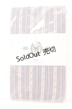画像1: Sheglit / Flower Stripe Over Knee オーバーニー  ライラック O-25-08-21-1033-EL-ZA-IG-OS
