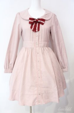 画像1: axes femme kawaii / ストライプセーラーワンピース M ピンク O-25-08-21-006-AX-OP-IG-OS