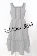 m petit by misako / TT*AOKストライプジャンパースカート LL グレー O-25-08-21-069-LO-OP-IG-OS