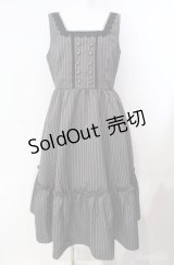 m petit by misako / TT*AOKストライプジャンパースカート LL グレー O-25-08-21-069-LO-OP-IG-OS