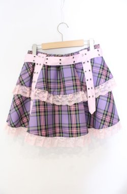 画像3: ACDC RAG / パステルグルーミー ベルトスカート  パープル O-25-08-21-080-PU-SK-OW-OS
