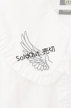 画像2: LISTEN FLAVOR / リボン付きフリルシャツ【天使の翼】 F ホワイト O-25-08-21-086-PU-BL-OW-OS