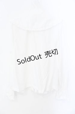 画像3: LISTEN FLAVOR / リボン付きフリルシャツ【天使の翼】 F ホワイト O-25-08-21-086-PU-BL-OW-OS