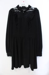 Ank Rouge / レーシーチャイナワンピース  クロ O-25-08-21-087-CA-OP-OW-OS