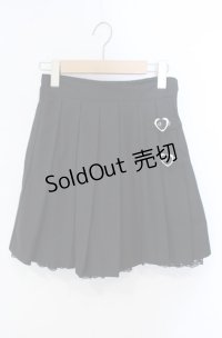 Ank Rouge / ハートバックルプリーツスカート M クロ O-25-08-21-091-CA-SK-OW-OS