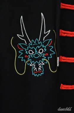 画像2: LISTEN FLAVOR / ドラゴンチャイナジップパーカー  ブラック O-25-08-21-092-PU-TO-OW-OS