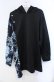 画像1: NieR Clothing / 内側防寒フリースブロッキングPULLOVER PARKA【彼岸花】 パーカー  ブラック×サックス O-25-08-21-095-PU-TO-IG-OS (1)