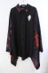 画像1: NieR Clothing / 着物風袖ブロッキングシャツ  ブラック×彼岸花レッド O-25-08-21-096-PU-BL-IG-OS (1)