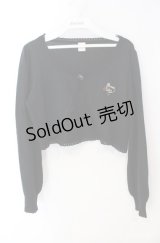 Secret Honey / ローズ刺繍ボレロカーディガン  クロ O-25-08-21-013-CA-TO-IG-OS