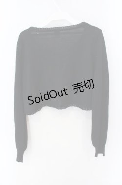 画像3: Secret Honey / ローズ刺繍ボレロカーディガン  クロ O-25-08-21-013-CA-TO-IG-OS