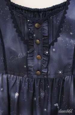 画像2: axes femme / ロマンティック星空ワンピース  ネイビー O-25-08-21-015-AX-OP-IG-OS