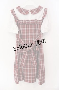画像3: Secret Honey / スクエアヨークレイヤード風パフワンピース  アカ×シロ O-25-08-21-017-CA-OP-IG-OS