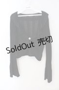axes femme / ショート丈ニットボレロ  クロ O-25-08-21-020-AX-TO-IG-OS
