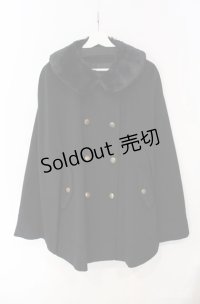 axes femme / 3WAY襟ケープコート  クロ O-25-08-21-022-AX-CO-IG-OS