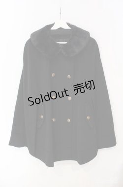 画像1: axes femme / 3WAY襟ケープコート  クロ O-25-08-21-022-AX-CO-IG-OS