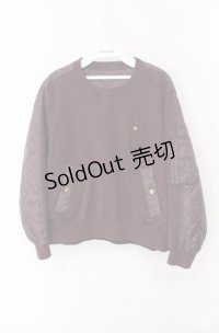 Jane Marple Dans Le Salon / Back matelasse sweatshirt スウェット M ワイン O-25-08-21-029-JM-TO-IG-OS