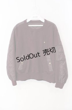 画像1: Jane Marple Dans Le Salon / Back matelasse sweatshirt スウェット M ワイン O-25-08-21-029-JM-TO-IG-OS