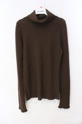 INGEBORG / テレコタートルニット 11号 ブラウン O-25-08-21-031-LO-TO-OW-OS