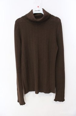 画像1: INGEBORG / テレコタートルニット 11号 ブラウン O-25-08-21-031-LO-TO-OW-OS