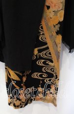 画像4: Qutie Frash / ちりめん着物袖チュニック  ブラック O-25-08-23-036-QU-TO-OW-OS (4)