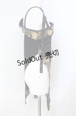 画像2: Qutie Frash / ワンショルダー和柄着物袖チュニック  ブラック O-25-08-23-004-QU-TO-OW-OS